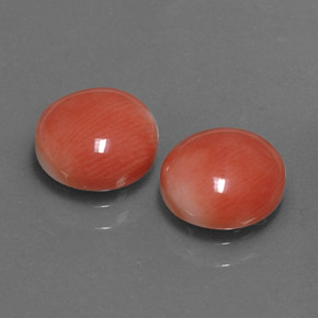 3.37 ct Pink Coral Stone, Natural Coral in Round Cabochon Shape for Sale