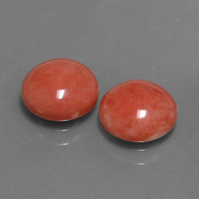 3.10 ct Pink Coral Stone, Natural Coral in Round Cabochon Shape for Sale