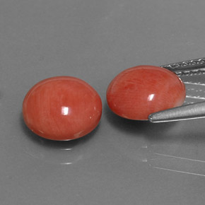 Coral Gemstone in 8 mm (calibrated) Size for Sale, Coral Stone in White Salmon Color
