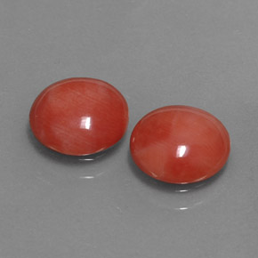 2.58 ct Pink Coral Stone, Natural Coral in Round Cabochon Shape for Sale