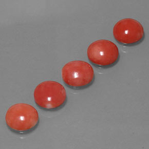 Coral Gemstone in 8 mm (calibrated) Size for Sale, Coral Stone in White Salmon Color