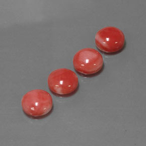 7.13 ct Pink Coral Stone, Natural Coral in Round Cabochon Shape for Sale