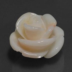 17.14 ct Pink Coral Stone, Natural Coral in Carved Rose Shape for Sale