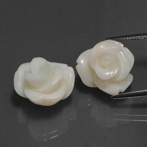 25.34 ctw Pink Coral Gemstones, Coral Gems in Carved Rose Shape for Sale.