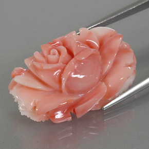 Coral Gemstone in 30.6 x 19 mm Size for Sale, Coral Stone in Multicolor Color