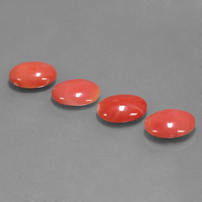 8.97 ct Pink Coral Gemstone, Coral Gem in Oval Cabochon Shape for Sale.