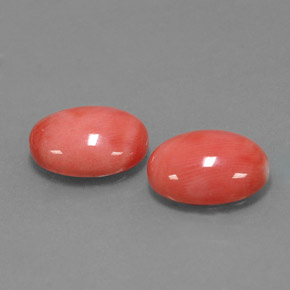 5.56 ct Pink Coral Stone, Natural Coral in Oval Cabochon Shape for Sale