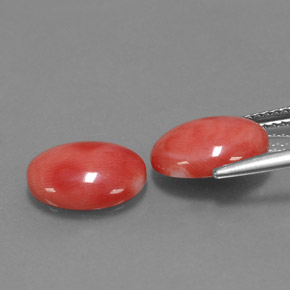 Coral Gemstone in 11 x 9 mm (calibrated) Size for Sale, Coral Stone in White Salmon Color