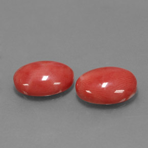 5.55 ct Pink Coral Stone, Natural Coral in Oval Cabochon Shape for Sale