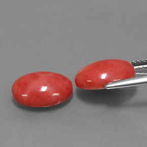 Coral Gemstone in 11 x 9 mm (calibrated) Size for Sale, Coral Stone in White Salmon Color