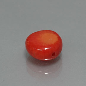 1.95 ct Pink Coral Stone, Natural Coral in Drilled Flat Cut Shape for Sale