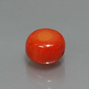 2.62 ct Pink Coral Stone, Natural Coral in Drilled Flat Cut Shape for Sale