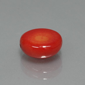 2.35 ct Pink Coral Stone, Natural Coral in Drilled Flat Cut Shape for Sale