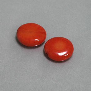 3.79 ct Pink Coral Stone, Natural Coral in Drilled Flat Cut Shape for Sale