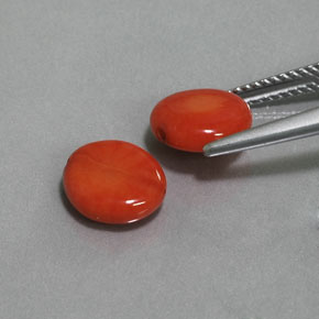 Coral Gemstone in 9 x 7.8 mm Size for Sale, Coral Stone in Salmon Color