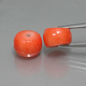 Coral Gemstone in 8.3 x 5.3 mm Size for Sale, Coral Stone in Salmon Color