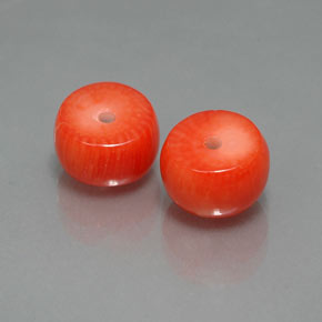 6.21 ct Pink Coral Stone, Natural Coral in Rondelle Shape for Sale