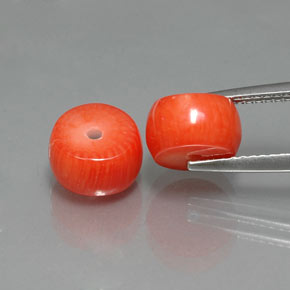 Coral Gemstone in 8.5 x 5.3 mm Size for Sale, Coral Stone in Salmon Color