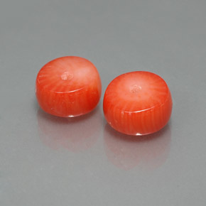 5.13 ct Pink Coral Stone, Natural Coral in Rondelle Shape for Sale