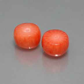 5.77 ct Pink Coral Stone, Natural Coral in Rondelle Shape for Sale