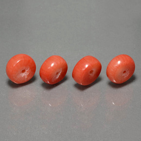 9.57 ct Pink Coral Stone, Natural Coral in Rondelle Shape for Sale