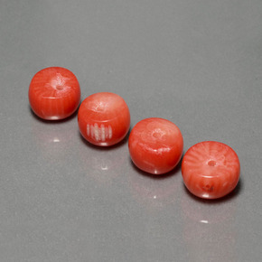 12.15 ct Pink Coral Gemstone, Coral Gem in Rondelle Shape for Sale.
