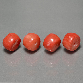 12.15 ct Pink Coral Stone, Natural Coral in Rondelle Shape for Sale