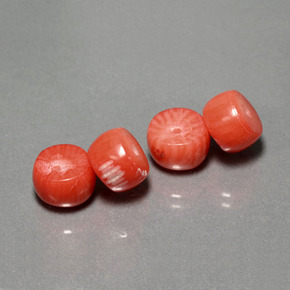 Coral Gemstone in 8.2 x 5.1 mm Size for Sale, Coral Stone in Salmon Color