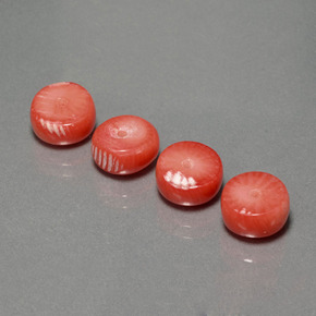 10.50 ct Pink Coral Gemstone, Coral Gem in Rondelle Shape for Sale.
