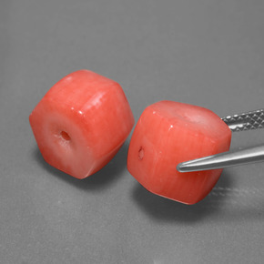 Coral Gemstone in 10.7 x 9.7 mm Size for Sale, Coral Stone in Salmon Color
