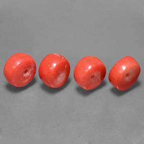11.25 ct Pink Coral Stone, Natural Coral in Rondelle Shape for Sale