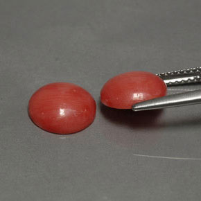 Coral Gemstone in 9 mm (calibrated) Size for Sale, Coral Stone in Salmon Color