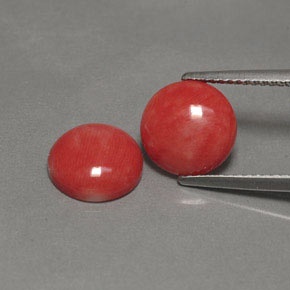 3.99 ct Pink Coral Stone, Natural Coral in Round Cabochon Shape for Sale