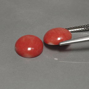Coral Gemstone in 9 mm (calibrated) Size for Sale, Coral Stone in Salmon Color