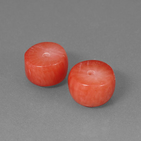 5.64 ct Pink Coral Stone, Natural Coral in Rondelle Shape for Sale