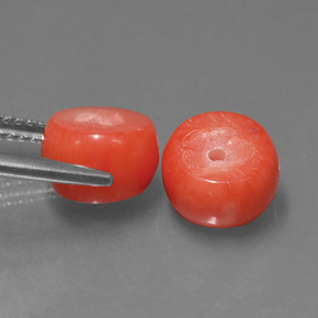 Coral Gemstone in 8.3 x 5.3 mm Size for Sale, Coral Stone in Salmon Color