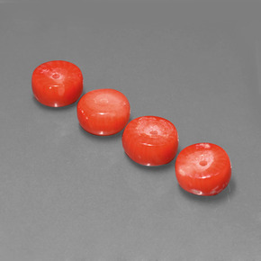 10.84 ct Pink Coral Gemstone, Coral Gem in Rondelle Shape for Sale.