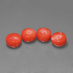 10.84 ct Pink Coral Stone, Natural Coral in Rondelle Shape for Sale