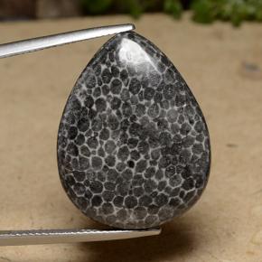 22.48 ct Multicolor Coral Gemstone, Coral Gem in Pear Cabochon Shape for Sale.