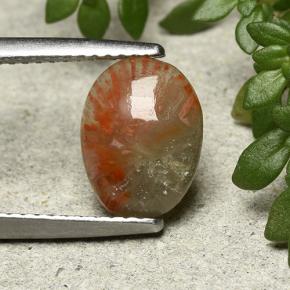 1.88 ct Multicolor Coral Gemstone, Coral Gem in Oval Cabochon Shape for Sale.