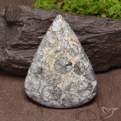 47.39ct Natural Multicolor Coral, Pear Shape, Opaque