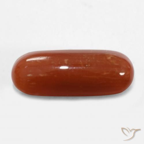 2.47 ct Red Coral Stone, Natural Coral in Oval Cabochon Shape for Sale