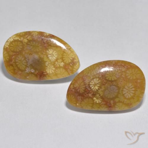 16.46 ct Fancy Coral, 19.6 x 12.3 mm From Indonesia, Photo A
