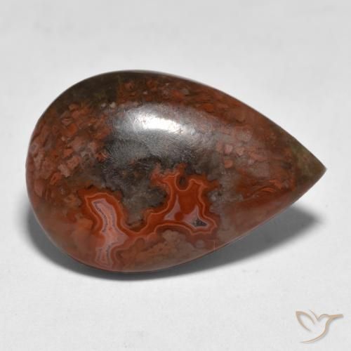 9.18 ct Multicolor Coral Stone, Natural Coral in Pear Cabochon Shape for Sale