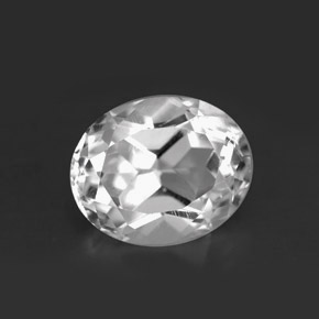 5.36 ct White Danburite Gemstone, Danburite Gem in Oval Facet Shape for Sale.
