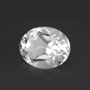5.36 ct White Danburite Stone, Natural Danburite in Oval Facet Shape for Sale