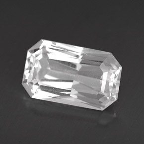 3.90 ct White Danburite Gemstone, Danburite Gem in Octagon / Scissor Cut Shape for Sale.