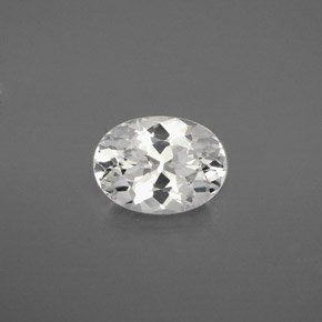 1.66 ct White Danburite Gemstone, Danburite Gem in Oval Facet Shape for Sale.