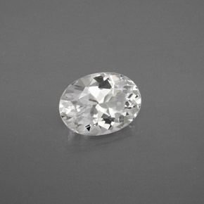1.66 ct White Danburite Stone, Natural Danburite in Oval Facet Shape for Sale