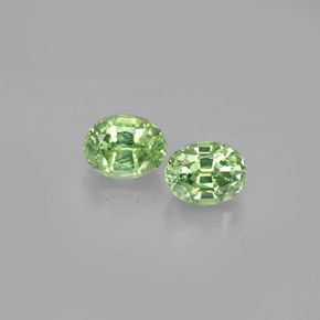 1.00 ct Green Demantoid Garnet Gemstone, Demantoid Garnet Gem in Oval Facet Shape for Sale.